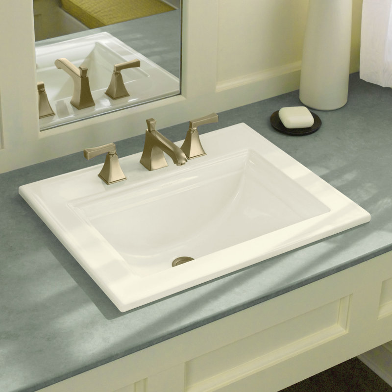 Kohler Memoirs® Ceramic Rectangular DropIn Bathroom Sink with Overflow
